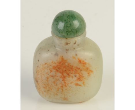 A mutton fat with russet jade snuff bottle, 18th/19th century, height 4.9cm. 