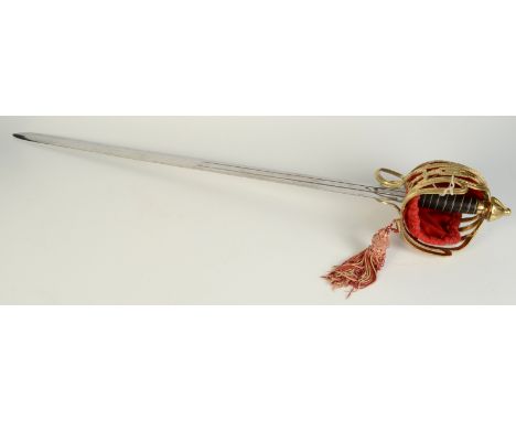 A replica Scottish broad sword and scabbard.   Condition report:  Length of sword:Blade and handle 100cmBlade only 83cmIn sca