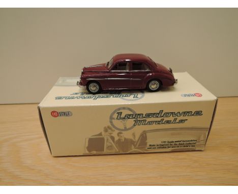 A Lansdowne Models (Brooklin Models) 1:43 scale die-cast, LDM 70 1957 Wolseley 15/50, maroon B, in original box with inner pa