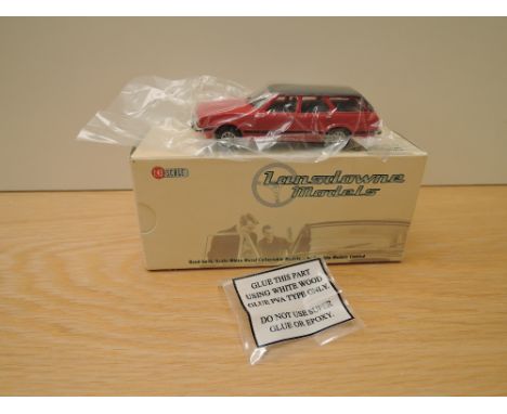 A Lansdowne Models (Brooklin Models) 1:43 scale die-cast, LDM 68 1979 Ford Cortina MK IV Ghia Estate, venetian red/black, in 