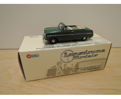 A Lansdowne Models (Brooklin Models) 1:43 scale die-cast, LDM 65 1956 Ford Consul MK I Convertible, canterbury green, in orig