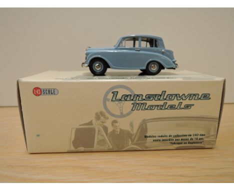 A Lansdowne Models (Brooklin Models) 1:43 scale die-cast, LDM 49a 1951 Triumph Mayflower 2-Door Saloon, blue, in original box