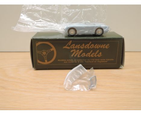 A Lansdowne Models (Brooklin Models) 1:43 scale diecast, LDM 1A 1958 Austin Healy Sprite MKI Top Down, light blue with chrome