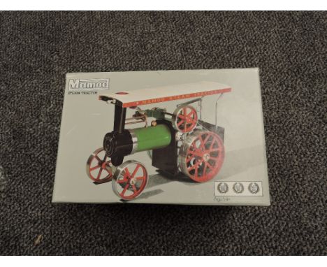 A Mamod Live Steam Tractor TE1A, appears to be as new, box has tape wear
