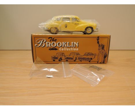 A Brooklin Models The Brooklin Collection 1:43 scale die-cast, BRK 89A 1949 Checker New York Cab, yellow, in original box wit