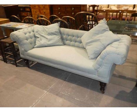 Late Victorian roll arm sofa.