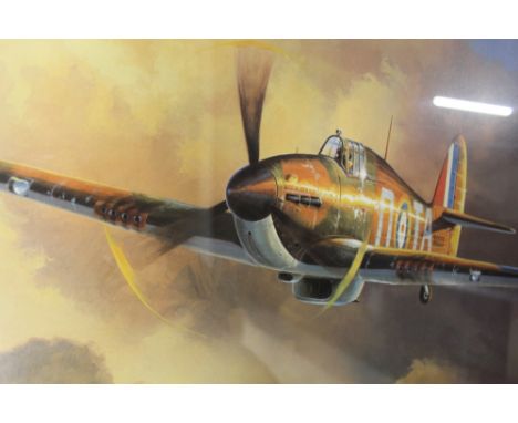 A COLLECTION OF PICTURES AND PRINTS TO INCLUDE A MILITARY EXAMPLES