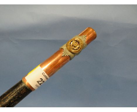 A CHESHIRE REGIMENT SWAGGER STICK / WALKING CANE 