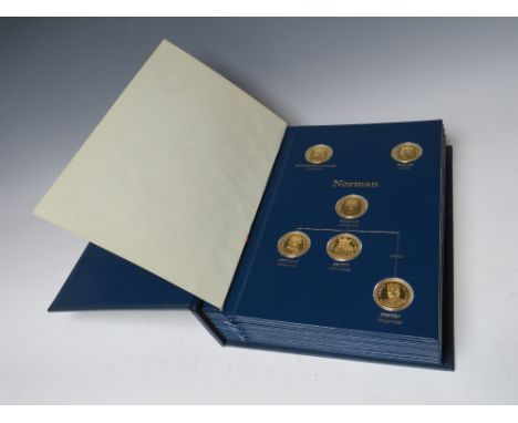 THE KINGS AND QUEENS COLLECTION - ENGRAVED TO SIDE OF EACH COIN 'RSBS FIRST EDITION SILVER JUBILEE 1977 24K GOLD ON SILVER' T