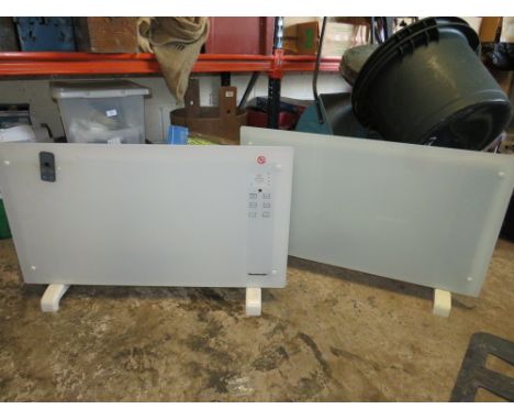 TWO GLASS PANEL HEATERS