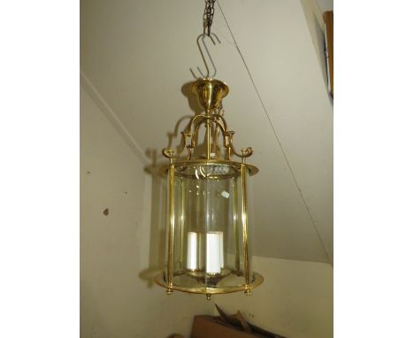 A CLASSICAL GEORGIAN STYLE HANGING HALL LANTERN
