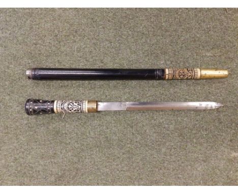 An Oriental dagger, 23”