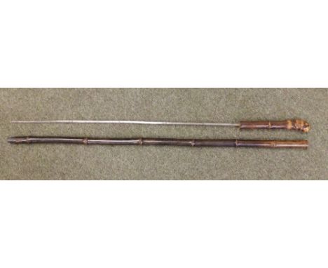 A 19thC bamboo swordstick.