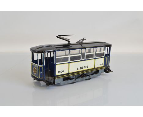 A large scale Paya tinplate tram model, numbered 0941 to base. 32cm long.