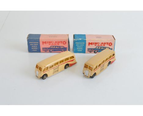 Two boxed Milton Toys (India) vintage diecast Luxury Coach models, both copies of the Dinky Toys #281 model, including #316 i