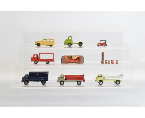 A selection of  unboxed vintage British diecast models, with varyng degrees of playwear, including 3 Kemlows Bedford S type t