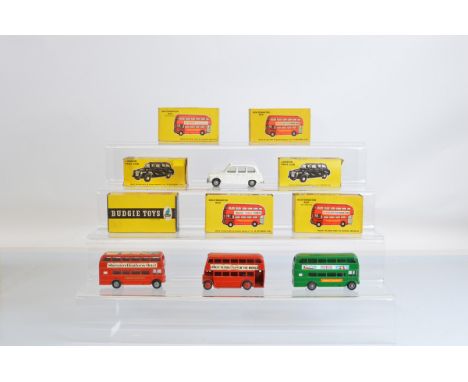 A scarce boxed promotional Budgie Toys 236 Routemaster Bus, issued in February 1973 for the opening of the Sheraton Heathrow 