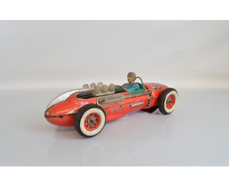 A large scale Modern Toys Japanese racing car, battery operated. 45cm long.