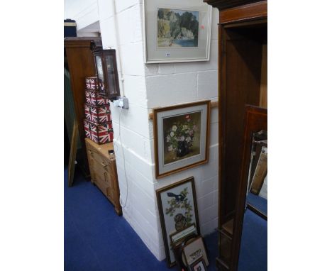 RUSSELL FLINT FRAMED PRINT, and various other pictures (11)