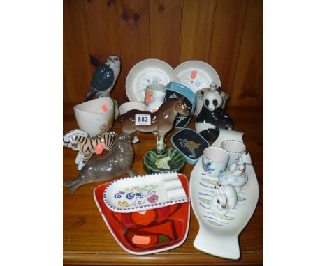 VARIOUS ORNAMENTS AND PLATES, Poole, USSR, Beswick etc