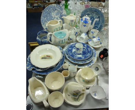 VARIOUS TEA/DINNERWARES, including Midwinter 'Riviera' and 'Cannes' (13), blue and white etc
