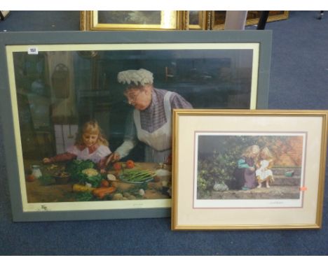 DAVID SHEPHERD, 1990's, 'Granny's Kitchen', Limited Edition print 143 of 1500, signed in pencil, and untitled scene of Edward