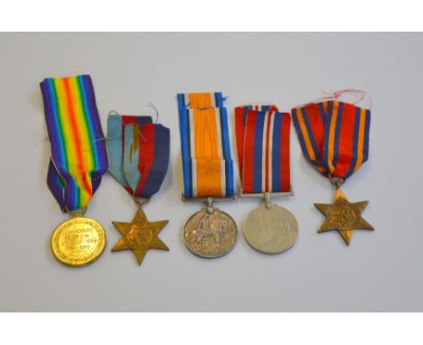 A BRITISH WAR AND VICTORY MEDAL PAIRS, named to M-334642, PTE A.C. Yates Army Service Corps and WWII 1939-45 and Burma Stars,