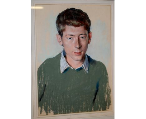 William Dennis Dring (1904-1990) - Half-length portrait of a young man, pastel, signed and dated '76 lower left, 45 x 32cm