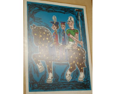 The House of Windsor - lithograph, indistinctly signed lower  right