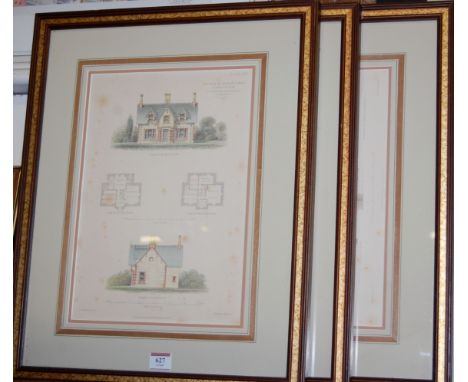 Three framed architectural engravings, each published by Blackie & Son of Glasgow, Edinburgh & London, each 36x25cm Provenanc
