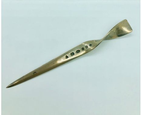 A Hallmarked silver letter opener