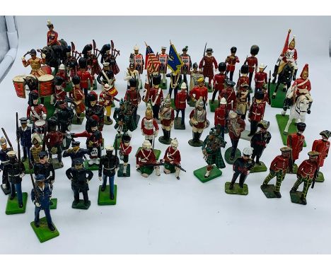A selection of model diecast toy soldiers