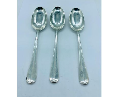 Three silver spoons dated 1929 by F W &amp; S Ltd