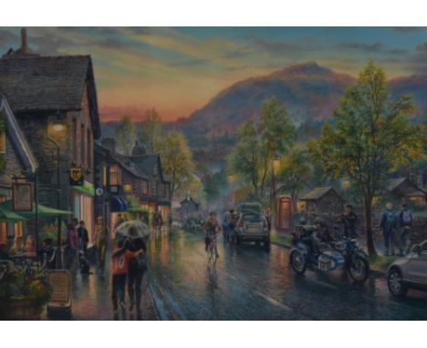 *Local Interest - After Graham Twyford (b.1956, Barrow), coloured print, 'Grasmere by Twilight', signed in pencil to the lowe