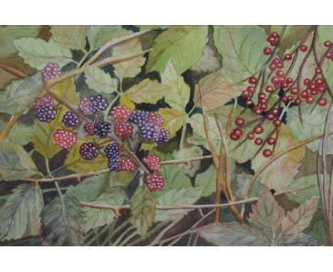 Pamela Bennett (20th Century, British), watercolour, 'Autumn', signed to the lower right, framed, mounted, and under glass, 2