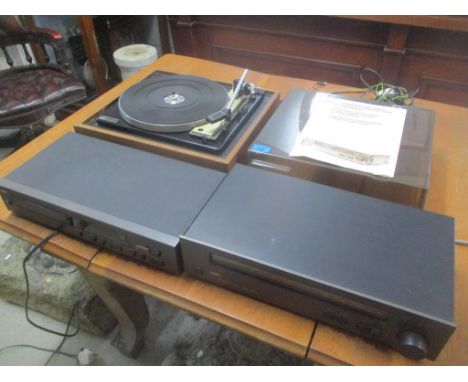 A BSR McDonald HT70 record player, a NAD CD player, 5325 and a NAD Tuner 4020A 