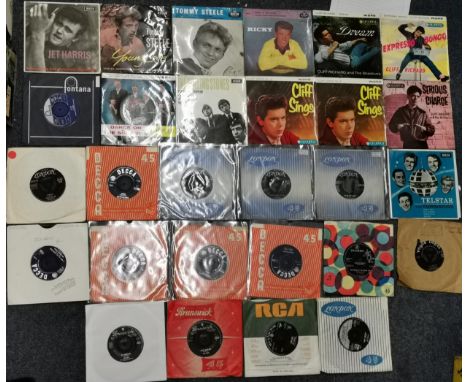 Twenty eight original 1950s/1960s singles to include The Rolling Stones, The Zombies, The Tornados, Tommy Steele, Cliff Richa