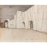 Christo, The Wall (Project for a Wrapped Roman Wall) Porta Pinciana delle mura Aureliane, Via Vittor
