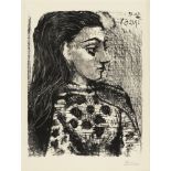 Pablo Picasso, Buste au corsage à carreaux