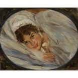 Lovis Corinth, Mädchenkopf im Kissen
