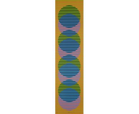 Geometrische Abstraktion - Op Art - - Carlos Cruz-Diez.  (1923 Caracas, Venezuela - 2019 Paris). Sitges IV. 2012. Farblithogr
