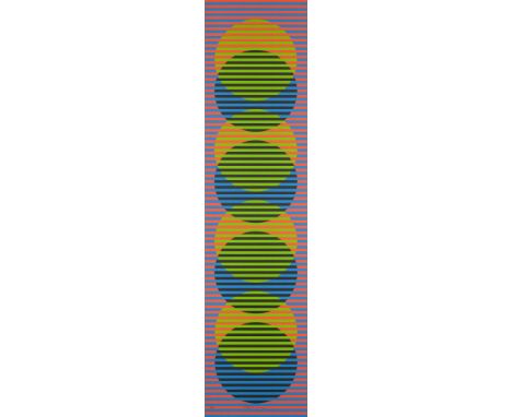 Geometrische Abstraktion - Op Art - - Carlos Cruz-Diez.  (1923 Caracas, Venezuela - 2019 Paris). Sitges III. 2012. Farblithog