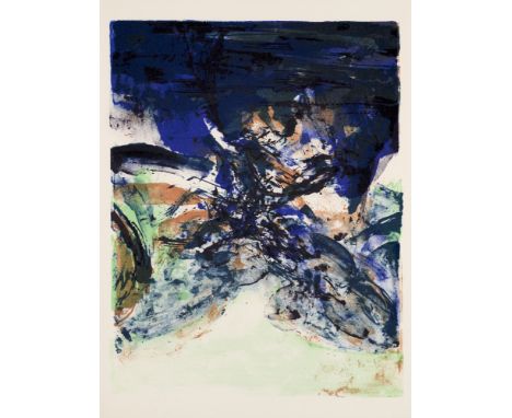 Informel - - Zao Wou-Ki.  (1921 Peking - 2013 Nyon, Schweiz). Hommage à San Lazzaro. 1975. Farblithographie auf Arches. 31,5 