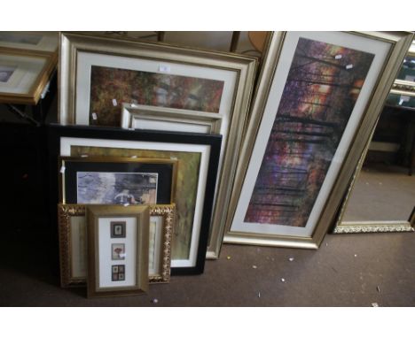 A QUANTITY OF FRAMED AND GLAZED PRINTS