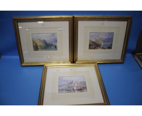 THREE FRAMED AND GLAZED LIMITED EDITION J. M. W. TURNER PRINTS WITH CERTIFICATES OF AUTHENTICITY