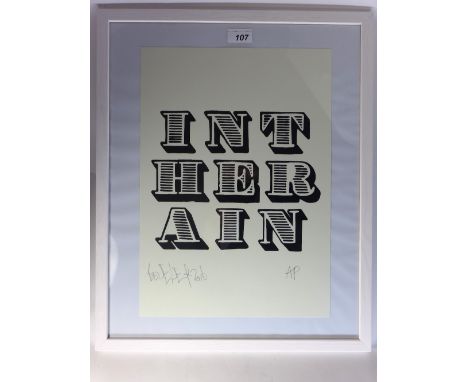 Ben Eine, an artists proof print, signed and dated 2016 53 x 43cm 