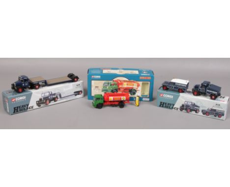 Corgi Classics heavy haulage 16701, 16601 to include Shell / B.P tanker. 