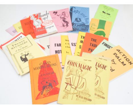 Collection of vintage magic pamphlets to include 'Coin Magic' Parts 1 & 2 by Hugard, 'Card Manipulation' by Hugard, Collectio