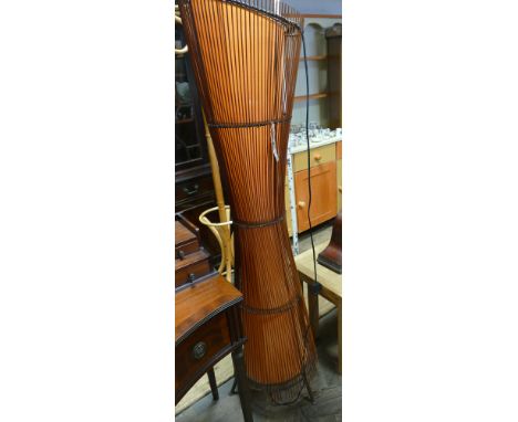 Tall 1960's style orange & stick floor standing lamp - measures approximately 5' 6" tall