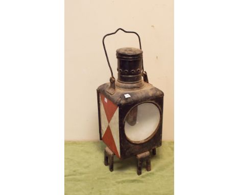 An old French railway lamp